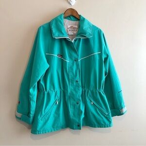 FarWest Vintage 80s Winter Zippered Zip Up Long Sleeve Snow Jacket Coat Blue